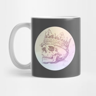 Distressed Creepy Cute Pastel Punk Skull Skeleton King T-shirt Mug